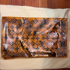 Authentic Louis Vuitton  Monogram PVC Envelope Clutch